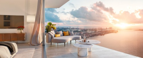 Baccarat Residences Brickell Sunrise Terrace View